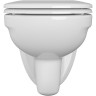 Комплект подвесной унитаз VITRA NORMUS, система инсталляции VITRA V12, кнопка LOOP O глянцевый хром, сиденье стандарт 9773B003-7202