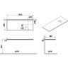 Столешница VITRA ORIGIN 120 см, правосторонняя, дуб 65929