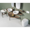 Столешница VITRA PLURAL 160 см под 2 раковины, цвет американский орех 64043