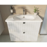 Тумба VITRA ROOT GROOVE 60 см с круглой раковиной 2 ящика матовый белый 69415